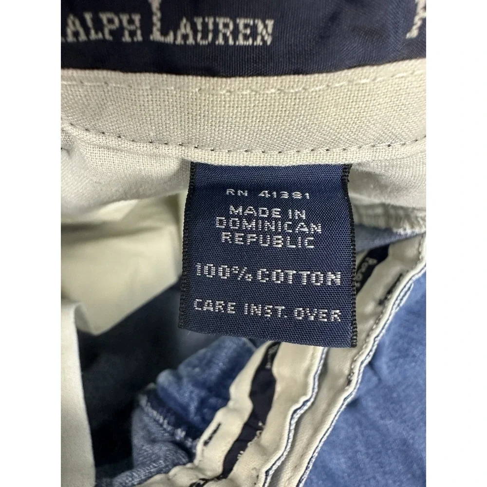 Polo Ralph Lauren Denim Shorts Mens 30 Pleated Relaxed Fit Vintage 90s Style